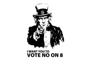 Uncle Sam wants you to vote NO ON Massachusetts Question 8